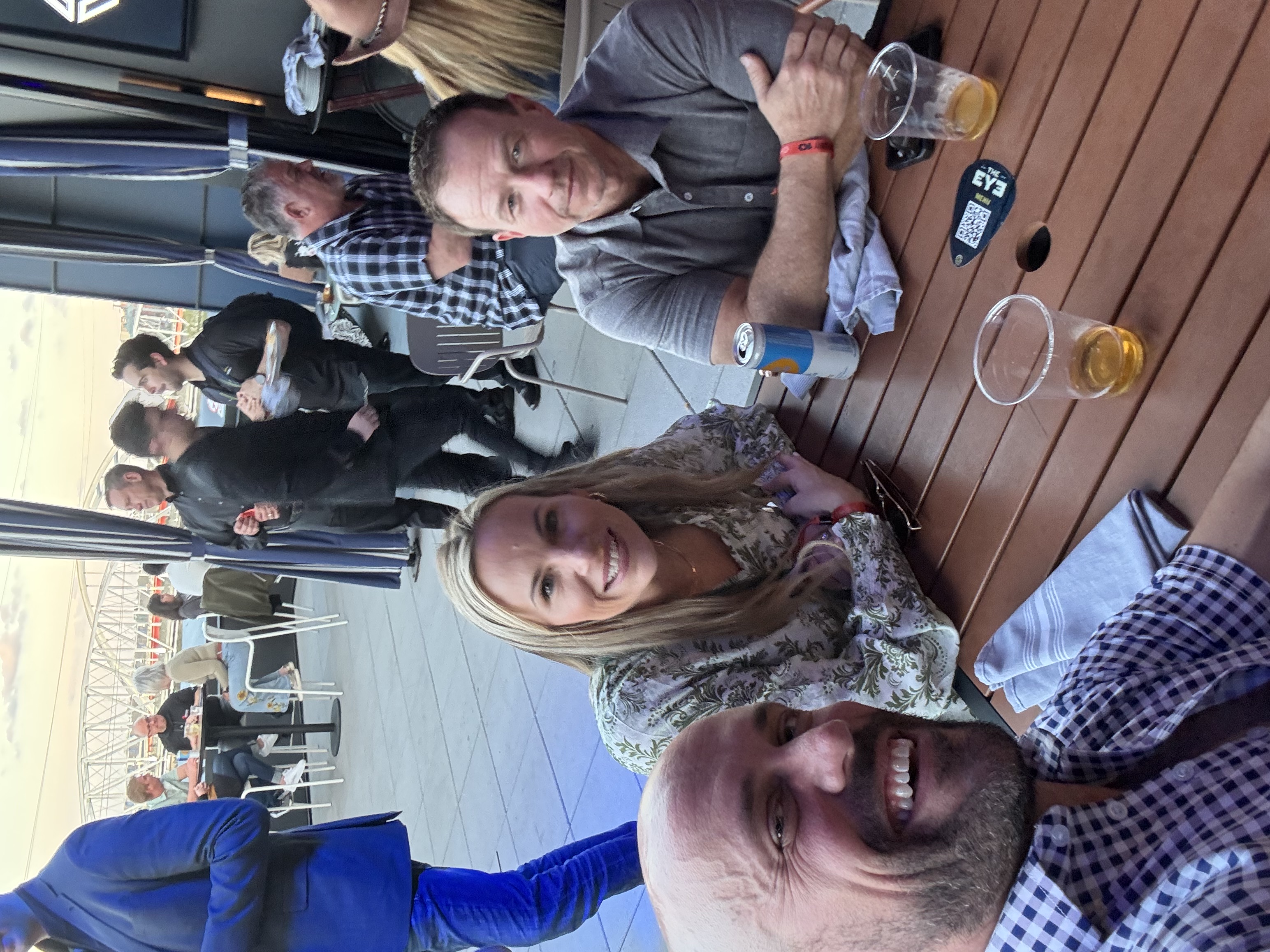Catching up with colleagues on the rooftop in Nashville during CCG 2026