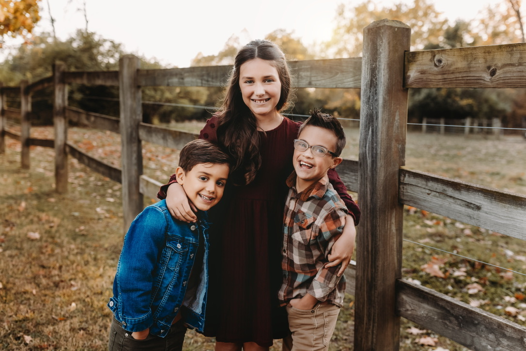 The Higgins kids smiling